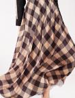 Клетчатая юбка в пол коричневого цвета от BluRoyal