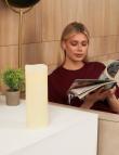 Светодиодная свеча большая 28 см на батарейках, умная, восковая