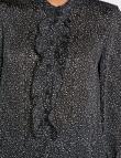 Черная блузка в горошек с рюшами от Vero Moda