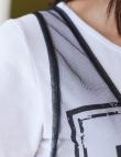 Платье-футболка с сеткой черно-белого цвета от MC Station