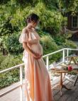 Длинное платье-сарафан персикового цвета от Anetty