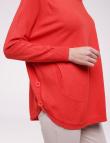 Стильный джемпер с карманами морковного цвета от E-Woman