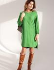 Зеленое платье свободного кроя от E-Woman