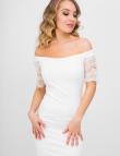 Элегантное белое платье со спущенными плечами от Anetty