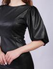 Черное платье из экокожи от Alit Moda