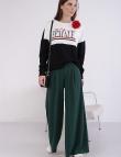 Широкие брюки Coolples Moda зеленые