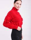 Красный свитер с высоким горлом от FASHION