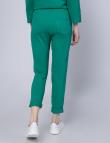 Тонкие эластичные брюки Glamour зеленого цвета