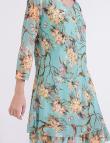Мятное платье с цветочным принтом от Coolples Moda