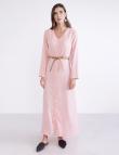 Длинное розовое платье на пуговицах Coolples Moda