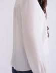 Блузка с плиссированной спиной Coolples Moda белая