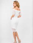Элегантное белое платье со спущенными плечами от Anetty