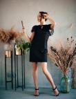 Короткое черное платье с бусинами от Anetty