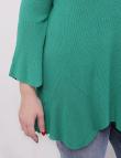 Свободный асимметричный джемпер зеленого цвета от Beauty Women