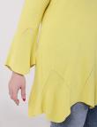 Свободный асимметричный джемпер лимонного цвета от Beauty Women