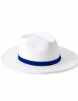 Белая соломенная шляпа с синей лентой от Saint MAEVE