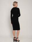 Черное обтягивающее платье до колен от Bluoltre