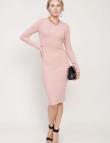 Розовое обтягивающее платье до колен от Bluoltre