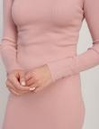 Розовое обтягивающее платье до колен от Bluoltre