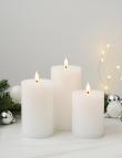 Набор белых светодиодных свечей из 3 штук с пультом управления