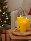 Набор золотых светодиодных свечей из 3 штук с пультом управления