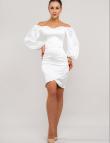 Короткое белое приталенное платье от Anetty