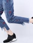 Рваные джинсы I fashion с рисунком