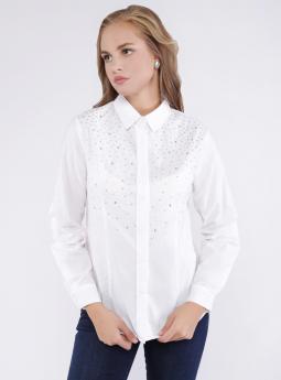 Рубашка Белая рубашка со стразами от Bludeise