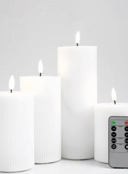 Свечи Набор светодиодных рифленых свечей из 4 штук с пультом управления