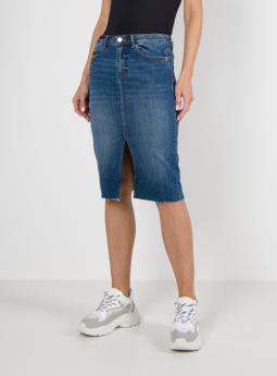 Юбка Синяя джинсовая юбка с разрезом от Vero Moda