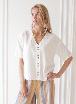 Блузка Белая блуза на пуговицах от Vero Moda