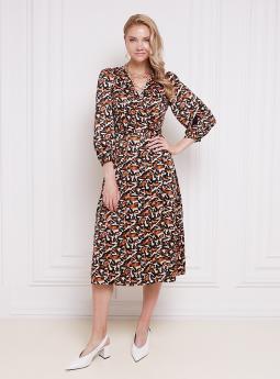 Платье Коричневое платье с леопардовым принтом от Vero Moda