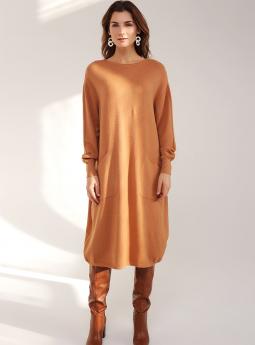 Платье Стильное платье коричневого цвета от E-Woman