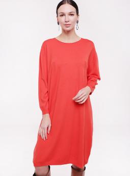 Платье Трикотажное платье морковного цвета от E-Woman