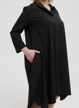 Платье Элегантное платье-рубашка черного цвета от Wendy Trendy
