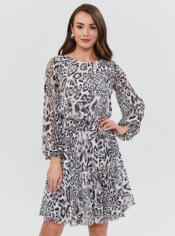 Платье Короткое шифоновое платье леопардового цвета от Anetty