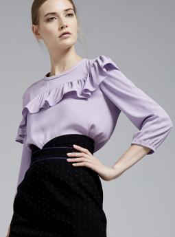 Блузка Сиреневая блуза с воланами от Dandara