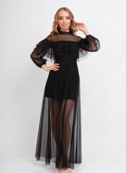 Платье Полупрозрачное черное платье с рукавом от Anetty
