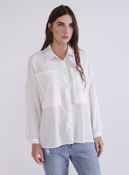 Блузка Блузка-рубашка Coolples Moda белая
