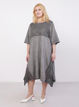 Платье Легкое платье трапеция от New Grinta серого цвета