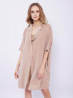 Платье Платье-рубашка в коричневую полоску от ZETA OTTO