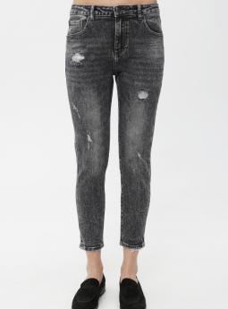 Джинсы Укороченные серо-черные джинсы от Miss Bon Bon
