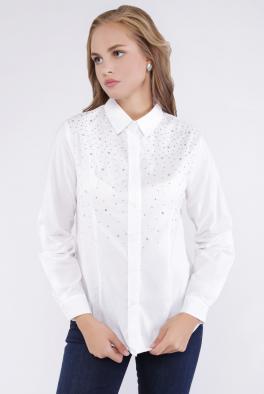 Рубашка Белая рубашка со стразами от Bludeise