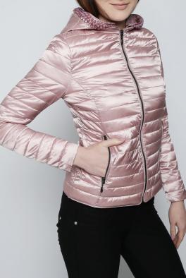 Куртка Розовая куртка W Collection с капюшоном