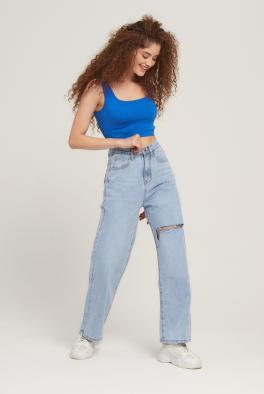 Джинсы Голубые широкие джинсы от Premium