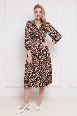 Платье Коричневое платье с леопардовым принтом от Vero Moda