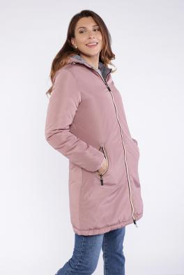 Джинсовка Двусторонняя куртка розово-серого цвета от Bludeise