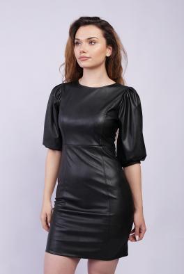 Платье Черное платье из экокожи от Alit Moda