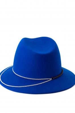 Шляпа Элегантная фетровая шляпа синего цвета от Saint MAEVE