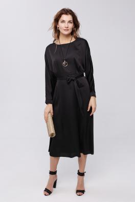 Платье Черное платье миди с поясом от The Coolples